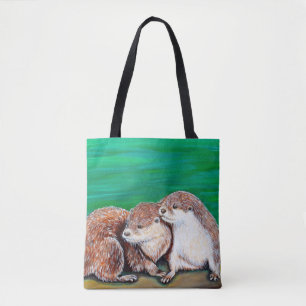 Bolso De Tela Pintura de los mejores amigos