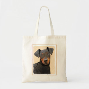 Bolso De Tela Pintura de Manchester Terrier Arte Animal Original