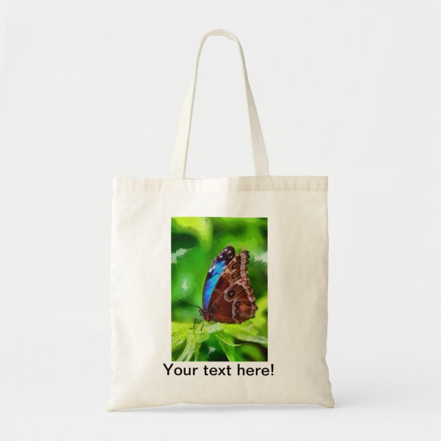 Bolso De Tela Pintura de mariposa (Frente)