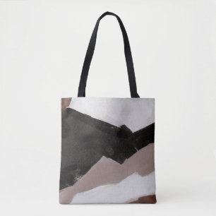 Bolso De Tela Pintura de medios mixtos, diseño abstracto minimal