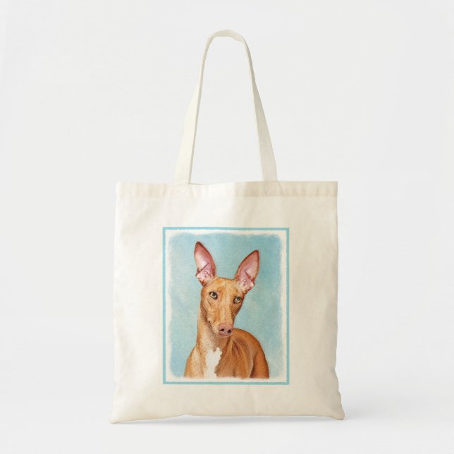Bolso De Tela Pintura de paro del faraón - Arte de perro origina (Frente)