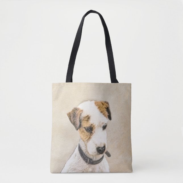 Bolso De Tela Pintura de Parson Jack Russell Terrier - Arte de P (Anverso)