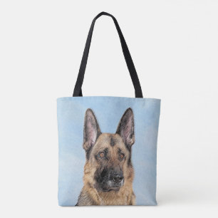 Bolso De Tela Pintura de pastor alemán - Arte de perro original