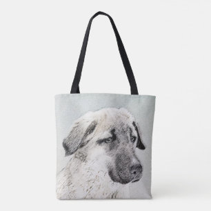 Bolso De Tela Pintura de pastor anatoliano - Arte de perro origi