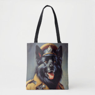 Bolso De Tela Pintura de pastor negro alemán
