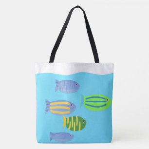 Bolso De Tela pintura de peces