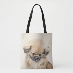 Bolso De Tela Pintura de Pekín - Arte de perro original muy lind