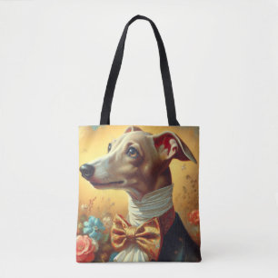 Bolso De Tela Pintura de perro de Greyhound de Italia