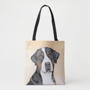 Bolso De Tela Pintura de perro de la montaña suiza - Arte origin