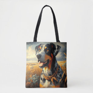 Bolso De Tela Pintura de perro de leopardo de Catahoula
