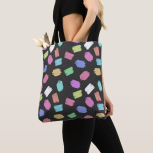 Bolso De Tela Pintura de pinceles, pinceladas de pincel colorida