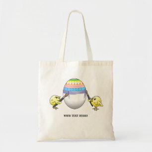 Bolso De Tela Pintura de pollitos maravillosos pintando un huevo