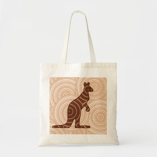 Bolso De Tela Pintura de punto canguro aborigen (Frente)