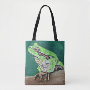 Bolso De Tela Pintura de rana de árbol