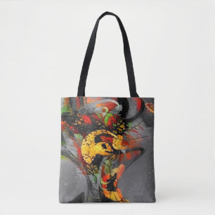 Bolso De Tela Pintura de remolinos abstractos