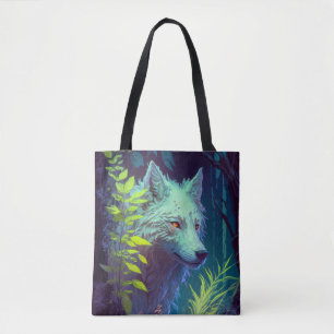 Bolso De Tela Pintura de retrato de animales lobo Vida salvaje a