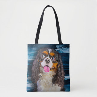 Bolso De Tela Pintura de retrato de Cavalier King Charles Spanie