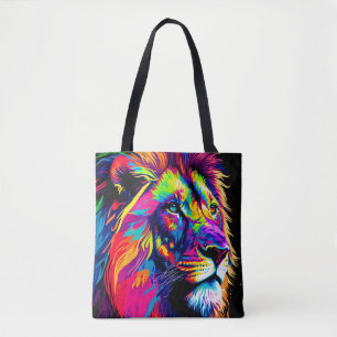 Bolso De Tela Pintura de retrato de león