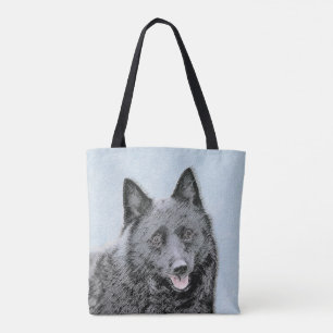 Bolso De Tela Pintura de Schipperke - Arte Perro Original Cuto