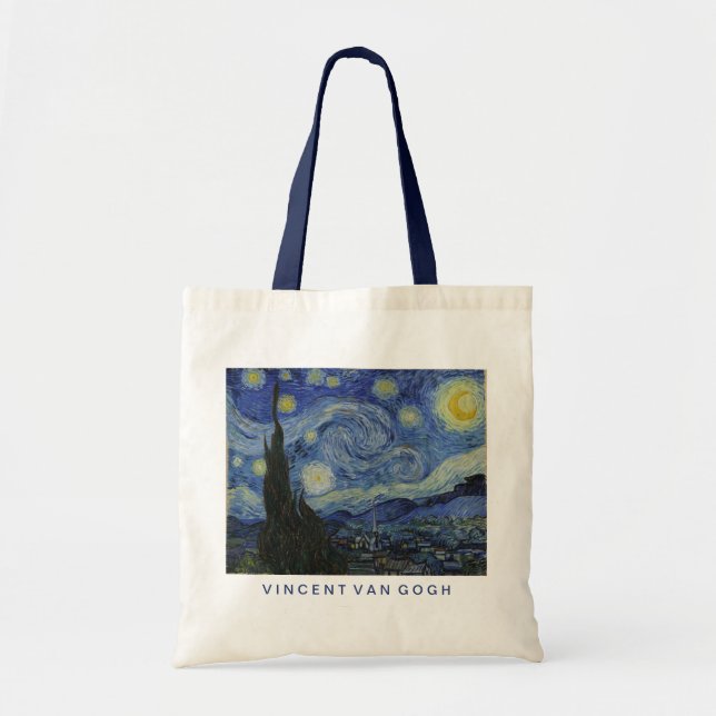 Bolso De Tela Pintura de Starry Night Vincent van Gogh (Frente)