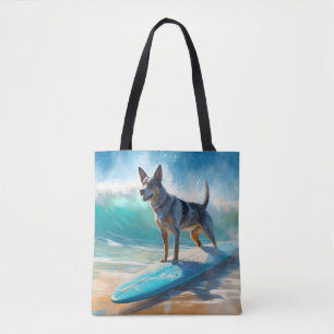 Bolso De Tela Pintura de surf Blue Heeler Beach