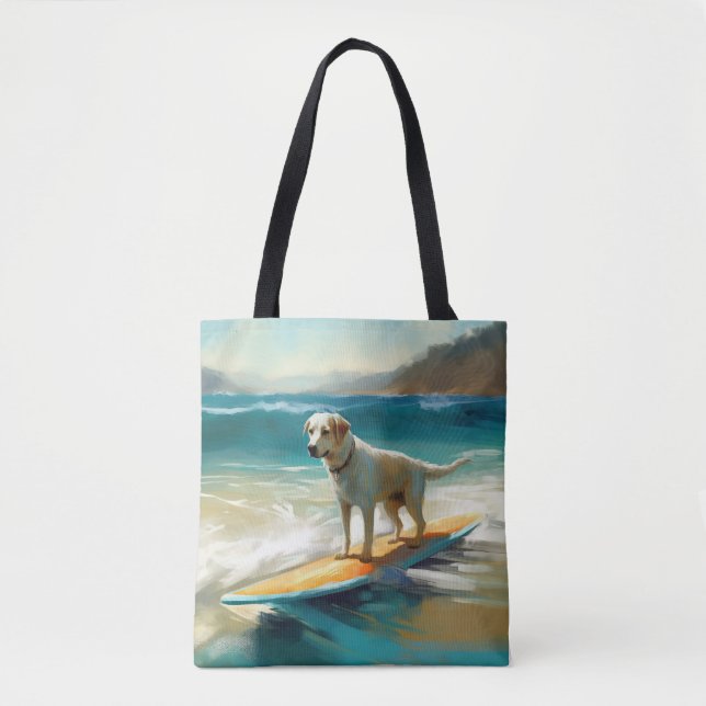Bolso De Tela Pintura de surf de Anatolian Shepherd Beach (Anverso)