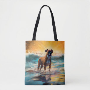 Bolso De Tela Pintura de surf de la playa Boxer