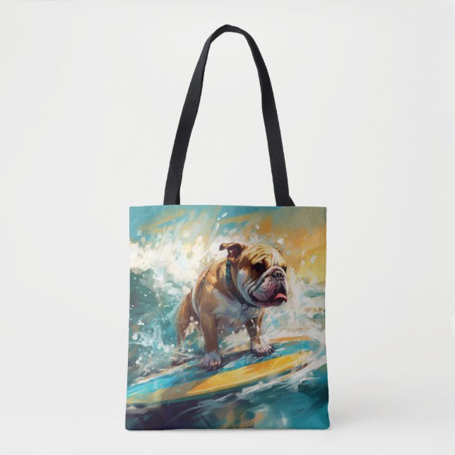 Bolso De Tela Pintura de surf en bulldog Beach (Anverso)