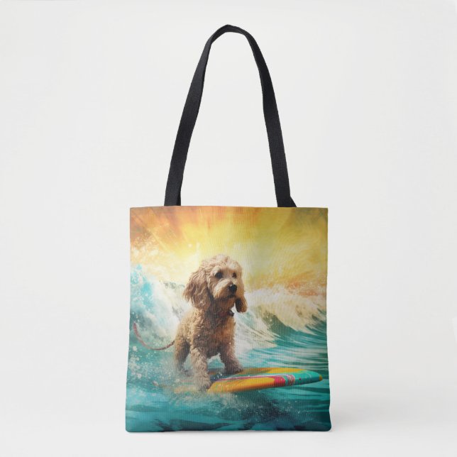 Bolso De Tela Pintura de surf en Cockapoo Beach (Anverso)