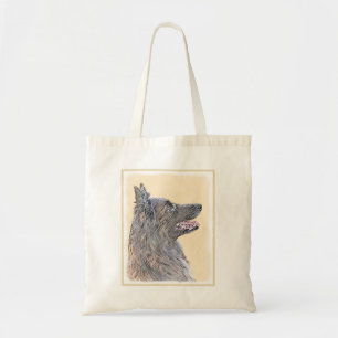 Bolso De Tela Pintura de Tervuren belga - Arte de perro original