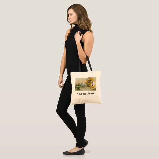 Bolso De Tela Pintura de tigre (Anverso (modelo))