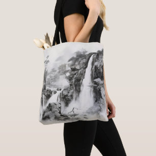 Bolso De Tela Pintura de tinta de cascadas
