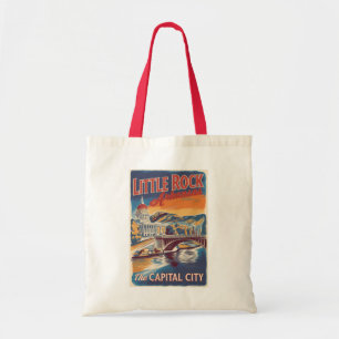 Bolso De Tela Pintura de viaje de Little Rock Arkansas Vintage