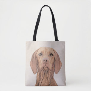 Bolso De Tela Pintura de Vizsla - Arte Perro Original.