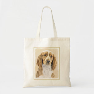Bolso De Tela Pintura de Welsh Springer Spaniel - Arte original 