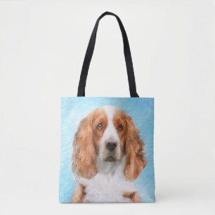 Bolso De Tela Pintura de Welsh Springer Spaniel - Arte original 