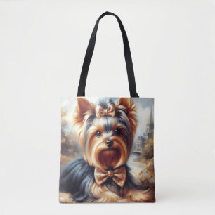 Bolso De Tela Pintura de Yorkshire Terrier