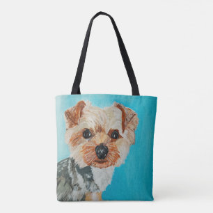 Bolso De Tela Pintura de Yorkshire Terrier por Alfred Fox