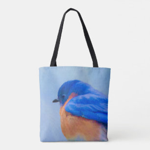 Bolso De Tela Pintura del Bluebird - arte original del pájaro