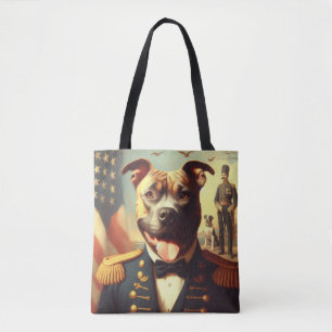 Bolso De Tela Pintura del Viejo Toro Terrier Americano