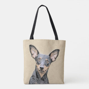 Bolso De Tela Pintura en miniatura de Pinscher Cute arte origina