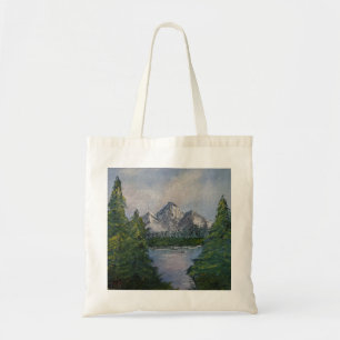 Bolso De Tela Pintura estilo Bob Ross #2