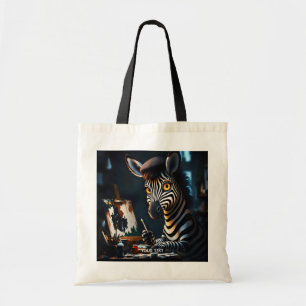 Bolso De Tela Pintura facial de cebra suave