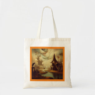 Bolso De Tela Pintura fantástica 3 - Paisaje medieval