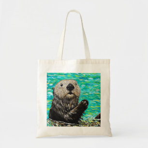 Bolso De Tela Pintura feliz de orugas de mar