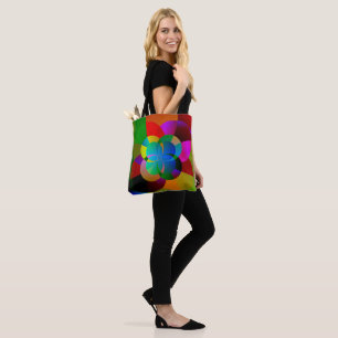 Bolso De Tela Pintura fractal colorida