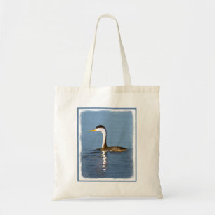 Bolso De Tela Pintura gris de Clark - Arte de pájaro original