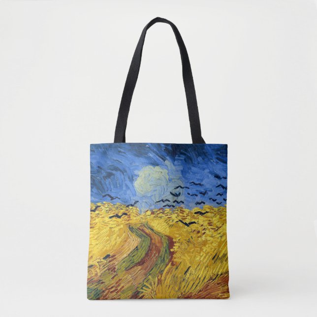 Bolso De Tela Pintura impresionista de Van Gogh Wheat Fields (Anverso)