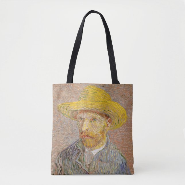 Bolso De Tela Pintura impresionista del autorretrato de Vincent  (Anverso)