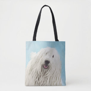 Bolso De Tela Pintura Komondor - Arte Perro Original Cuto